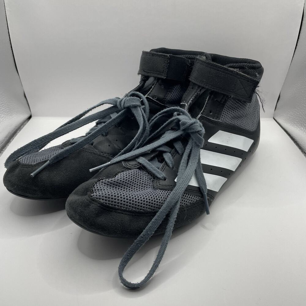 Adidas Mat Hog 2.0 Wrestling Shoes Men's Size 9 Black Onyx FZ5391 High Top